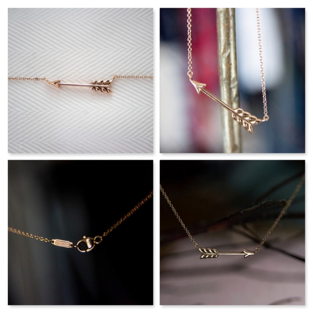 Tiffany & Co Hearts arrow pendant in RUBEDO metal
